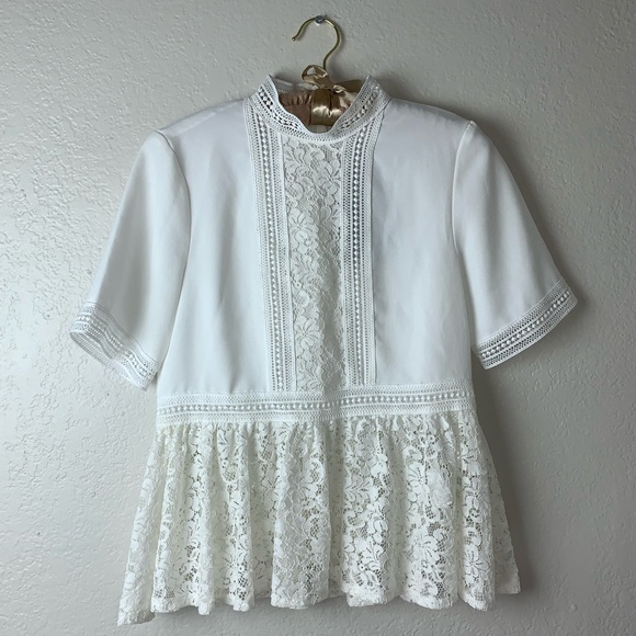 Zara Tops - NWT Zara white Lace Blouse